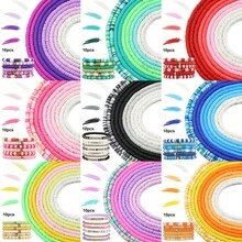 10pcs Colorful Soft Clay Spacers, Jewelry Making Spacers, DIY Beading Necklace Bracelet Supplies