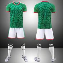 2pcs Personalized 2627 Season Mexico Green Style Men's Soccer Jersey- Customized Name,Number Team Name And Team Logo Short Sleeve T-Shirt+Shorts Sports Set Gift For He,Stylish,Fashion,Hipster,Casual,Minimal Chic,Personalized,Customized,Custom,Unique,Guy Costumes,Capsule Wardrobe,Men Basic/Street Style,Ideal Gifts For Him,Boyfriend,Family,Friends,For Birthdays,For Vacation/Holiday,For School/Competition,For Sports/Climbing - màu xanh lá - Xem 2
