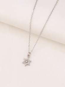 1pc Stainless Steel Tiny Star Pendant Necklace For Women Fashion Simple 18K Gold Plated Charms Chain Necklaces Jewelry - Necklace - View 6