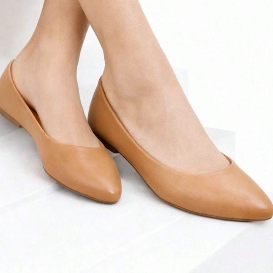 Pointed Toe Women's Pumps - 摩卡棕 - 查看 1