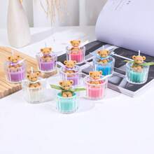 1 pezzo/scatola, Nuova candela profumata in cera di soia a forma di orsetto in stile Ins, cera di soia naturale, fragranza curativa, migliora l'atmosfera, adatta come regalo per compleanni, feste, festa della donna, Ringraziamento, anniversari, San Valentino, occasioni aziendali, decorazione da ragazza, il miglior regalo per fidanzate e amiche - Multicolore - Visualizzare 7