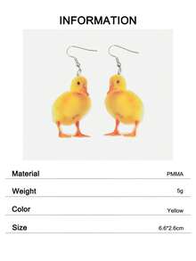 1 par de pendientes colgantes de acrílico con diseño de animales adorables como accesorios de joyería para mujeres, escolares y cosplay - animal - Ver 15