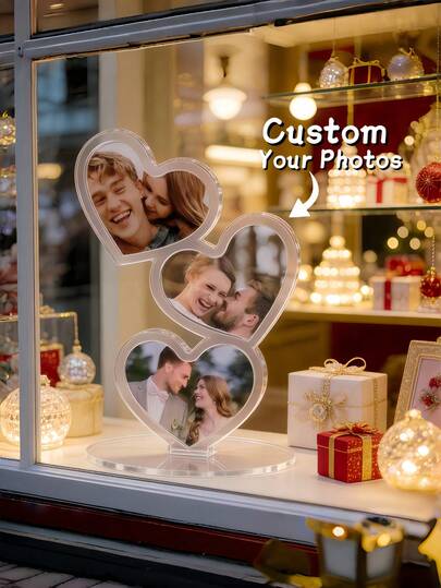1pc Custom Standee,Personalized Acrylic Photo Desk Decoration With Stand, Custom Couple Stand, Cute & Colorful Desktop Ornament For Office & Home, Unique Personalized Gift For Family, Friends,Couples & Pets, Perfect For Birthday, Anniversary,Valentine's Day & Special Occasions