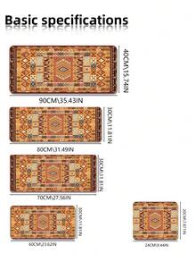 Game Mouse Pad Geometric Folk Style Design Large Table Pad Keyboard Pad Mouse Pad Non-Slip Rubber Base Waterproof Tape Sewing Edge Suitable For Game Office, Southwest Desert Carpet Style Printed Mouse Pad - Multicolor - View 11