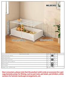 Hamster Cage, Luxury Large Villa Style Cage With Golden Wire Branches For Home Use, Chicken Raising And Observation