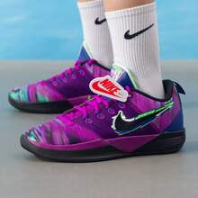 Nike Zapatillas de entrenamiento de fitness para niños, zapatos deportivos casuales para baloncesto - Multicolor - Ver 4