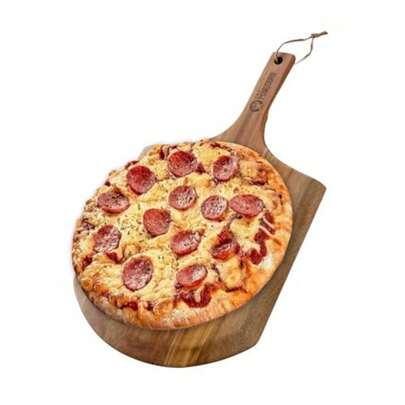 CYPNChef Pomodoro - Cáscara de pizza de acacia de 12 pulgadas cáscara de pizza de madera casera cáscara de pizza con asa accesorios para horno de pizza espátula gourmetFashion