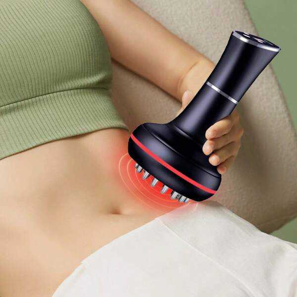 This Intelligent 21-Head Massage Brush Features A Temperature-Controlled Vibration Massager, A Portable Cover Design, And Is Suitable For Various Areas Including The Abdomen And Legs. It's An Ideal Massage Tool For Home Spas, And Its USB Charging Capability Makes It A Perfect Gift.