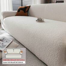 1件泰迪熊绒毛沙发套，防滑耐用，宠物友好，不易褪色，用途广泛，防刮擦，高弹力，多种颜色可选，时尚舒适，可机洗，可重复使用，四季皆宜。 - 米色 - 查看 11