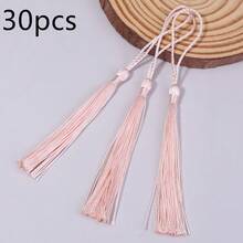 30 chiếc/gói Mặt dây chuyền tua rua bằng polyester kèm dây, tua rua nhiều màu sắc kiểu Trung Quốc, dài 8cm, thích hợp trang trí làm bookmark, móc khóa, đồ treo xe, dây đeo điện thoại, phụ kiện Hanfu tự làm. - Dây tua rua có dây treo - Xem 30