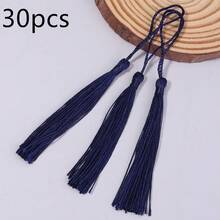 30 chiếc/gói Mặt dây chuyền tua rua bằng polyester kèm dây, tua rua nhiều màu sắc kiểu Trung Quốc, dài 8cm, thích hợp trang trí làm bookmark, móc khóa, đồ treo xe, dây đeo điện thoại, phụ kiện Hanfu tự làm. - Dây tua rua có dây treo - Xem 13