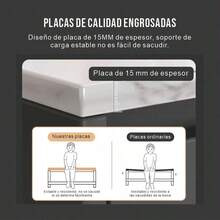 Mueble De TV Gris Con 3 Cajones 120x30x29 CM Para Sala - Gris - Ver 6