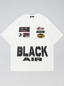 Tiny Spark White Tee Shirt Vintage Graphic Retro Badge - White - View 2