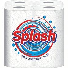 Kitchen Towels. Splash 2-Ply Quilted Paper Rolls. . Responsibly Sourced. Strong. 10m Per Roll - 16 - View 10