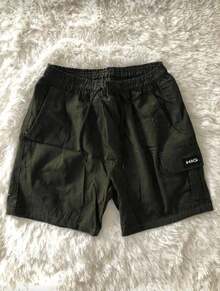 Cargo Shorts With Elastic Waistband, Direct From The Factory. - Army Green - View 1
