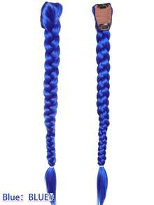 26/28/32 Inch Purple Long Braided Wig, Synthetic Fiber Box Braided Wig, Easy To Clip On, Ponytail, Suitable For Costume Role Play - Multicolor - View 23