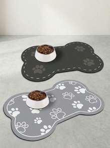 Exclusive Original Pet Feeding Mat, Non-Slip Absorbent Easy-Clean Drying Pad, For Kitchen Decoration And Gift For Cat & Dog Lovers, Suitable For Pets Of Various Sizes, Perfect For Countertops In Kitchen, Dining Room, Bar And Living Room, Multifunctional, Soft And Easy To Store. - Multicolor - View 1