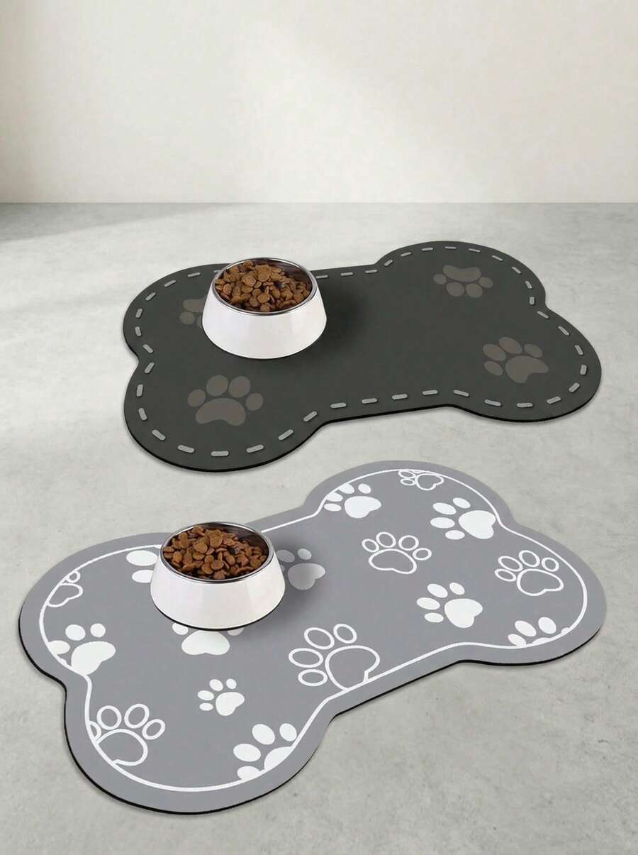 Exclusive Original Pet Feeding Mat, Non-Slip Absorbent Easy-Clean Drying Pad, For Kitchen Decoration And Gift For Cat & Dog Lovers, Suitable For Pets Of Various Sizes, Perfect For Countertops In Kitchen, Dining Room, Bar And Living Room, Multifunctional, Soft And Easy To Store. - Multicolor - View 1