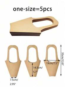 5/10个装牛皮纸花卉礼品袋，带提手，花卉包装袋，适用于礼品、节日、婚礼、生日、派对等场合。 - 彩色 - 查看 8