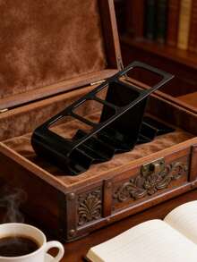 Organizador de escritorio de material PP, soporte para control remoto, organizador de escritorio para control remoto de TV, soporte para brochas de maquillaje, almacenamiento que se ajusta a controles remotos de TV, organizador de escritorio para guardar controladores, gafas, cosméticos, brochas, reproductores multimedia, bolígrafos, ahorro de espacio para mesita de noche/escritorio de oficina (negro). Regalos para el Día de San Valentín, el Ramadán, Pascua, temporada de regreso a la escuela, suministros de oficina y escolares, decoración de la sala de maquillaje. - Multicolor - Ver 3