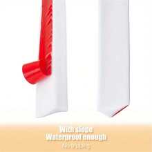 1条2米/78.74英寸自粘塑料止水条，可裁剪，易清洁，防滑，柔软可旋转，适用于淋浴房、厨房水槽、炉灶、浴室、浴缸 - 彩色 - 查看 8