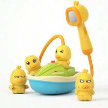 Electric Rotating Water Spray Duck Motorboat Shower Bath Toy For Kids - Multicolor - View 4