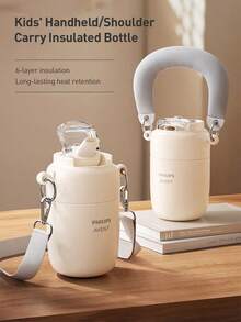 Philips Avent Children's Water Bottle, 316 Stainless Steel Insulated Cup, Straw Cups For Toddlers 1-3, Six Layer Insulation, 360 Degree Leak Proof, With Adjustable Strap, Keeps Drinks Warm Or Cold - Multicolor - View 2