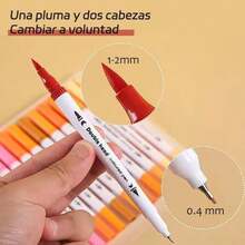 Rotulador acuarelable de 100 colores (0,4 mm/1-2 mm),Rotulador pincel no txico para principiantes,estudiantes,aficionados - 100 COLORES - Ver 5