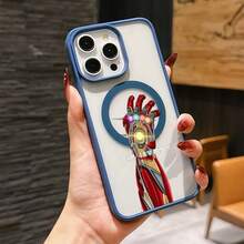 Marvel Patterned Phone Case, Iron Man, , Hulk, Thor, Hawkeye, Black Widow, Thanos, Avengers. Compatible With IPhone 17 ProMax, 17Pro, 17Air, 16, 15, 14, 13, And 12 Pro Models, With Shockproof Protection. A Unique Gift For Marvel Fans, Friends, Birthdays, Holidays, And Special Occasions. Great Gift Option For Anyone Who Loves Superheroes. - Màu xanh lam - Xem 2