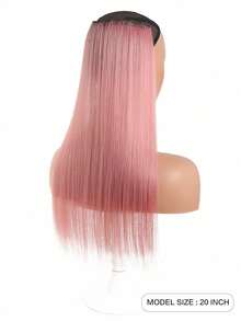 Mehrfarbige Dip-Dye Clip-In Haarverlängerungen, einteiliges gerades Dip-Dye Haarverlängerungen, Ohrclip-Stil Haarverlängerungen für Frauen - Verschiedenfarbig - Übersicht 2