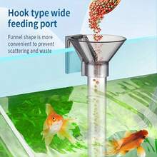 1套透明PVC鱼虾喂食器 | 耐用钩式水族箱喂食器，带清洁刷，无需电池 - 黑色 - 查看 4