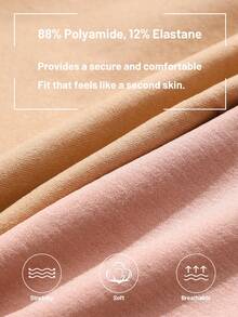 5条装女士低腰无痕三角裤，舒适性感内裤，柔软短裤，简约风格，适合搭配夏季连衣裙 - 彩色 - 查看 9