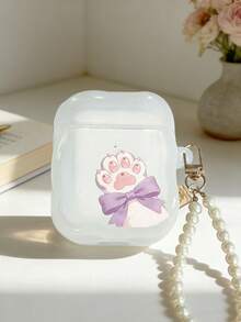 Cat Paw Plush Protective Case Compatible With Apple Wireless Earphone Case, Scratch-Resistant And Anti-Drop - Trong sáng - Xem 8