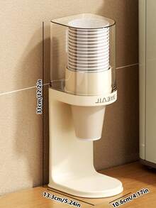 Soporte desechable para vasos de papel, organizador de escritorio para uso doméstico y comercial en cafeterías, bares y restaurantes, soporte para vasos de papel montado en la pared, adecuado para el hogar, la oficina y el dispensador de agua - Blanco - Ver 5