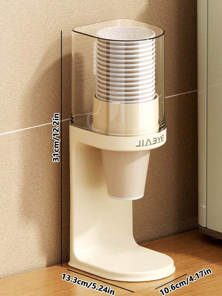 Powcan Disposable Paper Cup Holder, Desktop Organizer Box For Home, Commercial Use In Cafe, Bar, Restaurant, Wall-Mounted Paper Cup Holder, Suitable For Home, Office, Water Dispenser - White - View 6