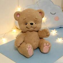 可爱天使熊粉色爪垫硅胶蜡模 - DIY香薰蜡烛及装饰蜡烛工具，情人节、母亲节、圣诞节、生日礼物的完美之选，可重复使用，易于脱模 - 坐立招手小熊模具 - 查看 4