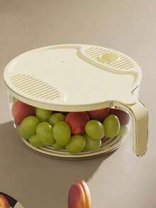 1pc Vegetable Washing Basket With Handle, Household Drain Basket, Rice Washing Bowl - Multicolor - View 13