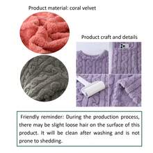 珊瑚绒长袍，新款冬季大码睡衣，温暖家居服，厚羊毛睡袍，休闲长袖圆领法兰绒睡袍，秋冬女士家居服和连衣裙 - 彩色 - 查看 3