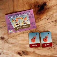 Juego de Memoria para Niños y Adolescentes de los Instrumentos Musicales en Inglés | 50 Piezas | Tarjetas de 7x10 cm | Juego de Mesa | Memory Game Music,37493771 - Multicolor - Ver 2