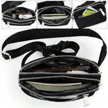 UTO Fanny Pack For Women Crossbody  Fashion Belt Purse Chest Waist Hip Bumbag For Outdoor Shopping Travel HiFKing - 01222Đen - Xem 4