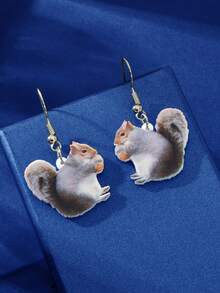 1 par de pendientes colgantes de acrílico con diseño de animales adorables como accesorios de joyería para mujeres, escolares y cosplay - animal - Ver 8