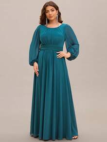 Plus Size Elegant Romantic A-Line Bridesmaid Dress