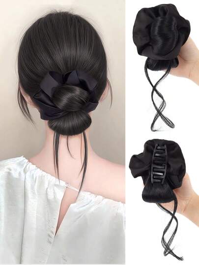 Synthetic Hair Bun Hair Piece, Claw Clip Bun Hair Clip, Synthetic Fake Buns Hairs Extensions, Buns Hairpieces For Women Daily,Synthetic Hair Accessories Wig
