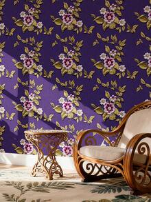 1卷 1米/3米/5米 复古紫色和金色花枝纹理艺术风格壁纸，适用于家居装修、房间装饰、橱柜翻新、浴室装饰，防水、防污，乙烯基DIY壁纸 - 彩色 - 查看 16