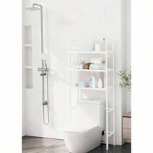 Over Toilet Storage Rack - 3-Tier Stainless Steel Bathroom Organizer With Adjustable Shelves, Waterproof Space-Saving Rack For Toilet Paper, Towels, Toiletries (No Drill Installation) - 白色 - 查看 3