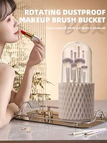 15PCS Makeup Tools Set Including:11PCS Makeup Brush Set+1pc Storage Bucket+2PCS Makeup Sponges+2PCS Triangle Powder Puffs