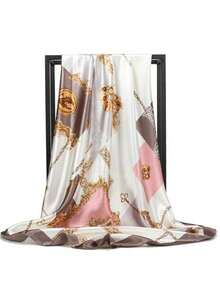 1 pieza Pañuelo/Diadema/Turbante de seda con estampado de paisley a la luz de la luna, una opción ideal para crear un aspecto refinado - Multicolor - Ver 5