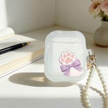 Cat Paw Plush Protective Case Compatible With Apple Wireless Earphone Case, Scratch-Resistant And Anti-Drop - Trong sáng - Xem 4