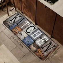 1pc Classic Dark-Colored Dirt-Resistant Versatile Wood Grain Printed Doormat, High-Rebound Memory Foam, Water-Absorbent & Anti-Slip, Suitable For Kitchen, Bathroom, Hallway, Entryway, Dining Room And Other Household Decorative Areas - Flannel Floor Mats, Living Room Rugs, Bedroom Rugs, Washable Rugs, Shag Rugs, Cozy Rugs, Soft On Feet, Home Decor Rugs, Adds Warmth, Stylish Rugs, Valentine's Day Decor, Valentines Decor - Welcome Mats, Entrance Mats, Outdoor Doormats, Absorbent Mats, Keeps Dirt Out, Front Door Mat, Cute Doormats, Easy Clean Mats, Kitchen Mats For Floor, Kitchen Rugs, Kitchen Deccor - 彩色 - 查看 7