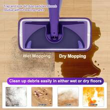 6片可重复使用的拖把垫，兼容WetJet喷雾拖把，湿拖把垫替换装，可机洗，适用于硬木、乙烯基、大理石、石材和玻璃等材质的干湿两用清洁。